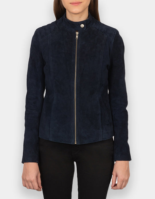 Suede Leather Jacket Handmade Women Suede Jacket Genuine Leather Jacket Biker Jacket Motorcycle Jacket For Women